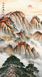 泰山日出装饰画玄关画