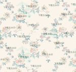 淡雅花卉图案壁纸