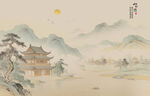 水墨山水画