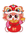 羊萌态舞狮送财