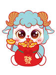萌羊抱福袋贺岁