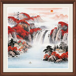 方形山水画