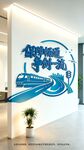 陆海新通道文化墙