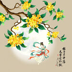 桂花插画