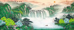 山水画聚宝盆风水画