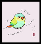 可爱鹦鹉插画手绘矢量图插画 画