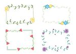 花朵标题边框