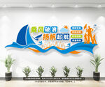 乘风破浪扬帆起航企业励志文化墙