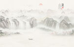 意境水墨山水画