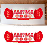 就业保障民生文化墙
