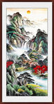 国画旭日东升山水画