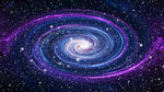 绚丽蓝紫色宇宙星空