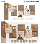 古代名人形象展示文化墙