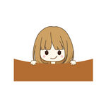 俏皮女孩卡通插画形象