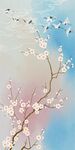 工笔花鸟画仙鹤祥云