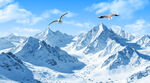 雪山背景墙