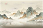 水墨山水画