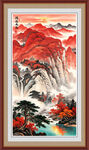 鸿运大头山水画招财画客厅画竖版