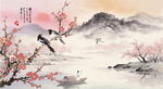 山水意境中国风水墨画