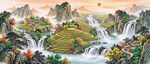 山水国画风景图
