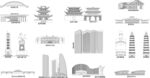 宜宾四川城市建筑旅游剪影