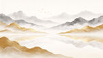 金色山水画