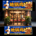 地锅鸡门头招牌