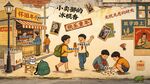 复古怀旧致青春背景墙
