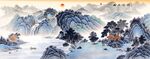 仿古山水画古典山水画