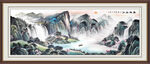 酒店大堂山水画 