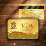 金色VIP会员卡展示