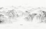 山水背景墙