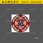 羌族圆形花纹图案 羊头