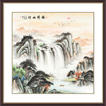 方形山水画