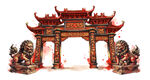 中式传统牌坊建筑景观