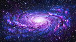 蓝紫色宇宙星空