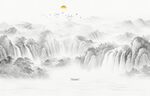 禅意水墨画