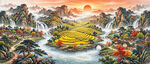 山水国画风景图
