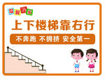 上下楼梯靠右行提示牌