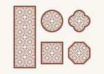 中式花纹 窗花格 镂空隔断