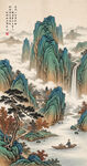 竖幅山水画
