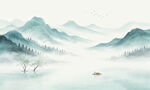 山水水墨画