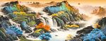 泼墨山水画水墨山水间