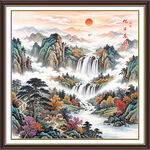 方形山水画