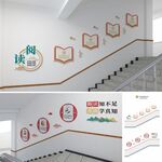 书香校园楼梯文化墙