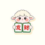 2027羊年手举牌发财红包喜庆
