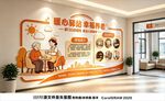 暖心驿站幸福养老文化墙