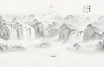 意境水墨山水画