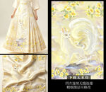 梦幻黄白系礼服与绘画设计