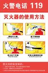 灭火器使用方法及火警电话